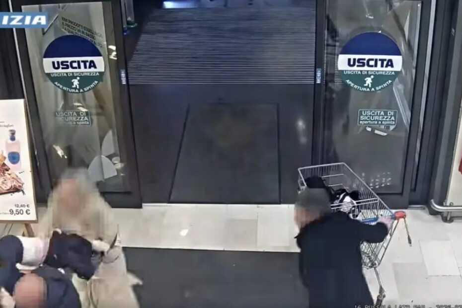 Il supermercato di Bergamo dove è avvenuto il tentato rapimento di una bambina di un anno e mezzo