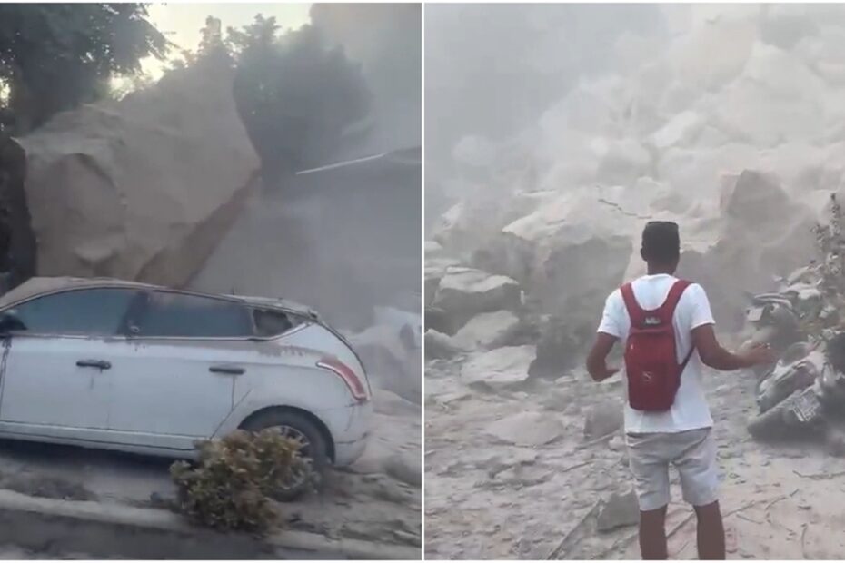 Terremoto ai Campi Flegrei, crolli e auto schiacciate a Pozzuoli