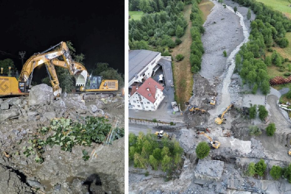 Valle Aurina, la gigantesca colata di fango e detriti che ha travolto la strada
