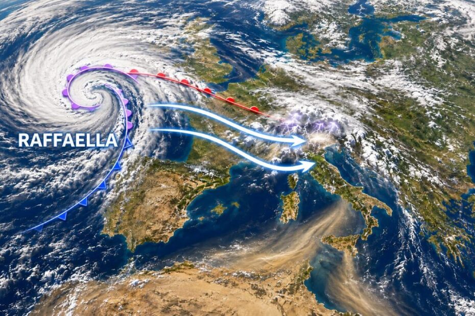 Ciclone Raffaella in arrivo sull’Italia e previsioni di maltempo estremo