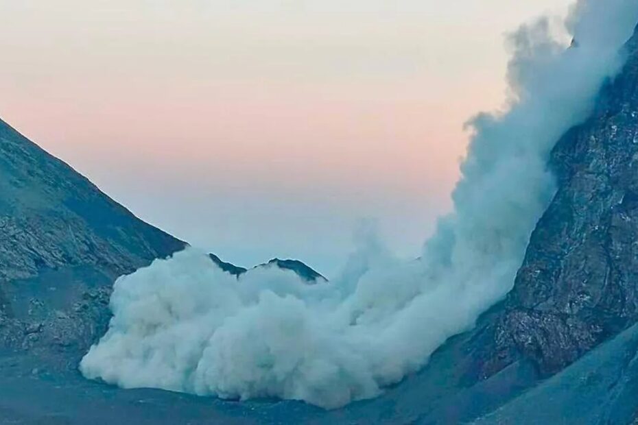 Enorme frana staccatasi dal versante Nord Est del Monviso, si cerca un escursionista disperso