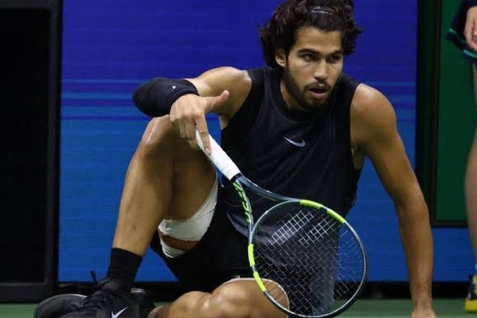 Carlos Alcaraz durante il match degli Us Open contro Ben Shelton