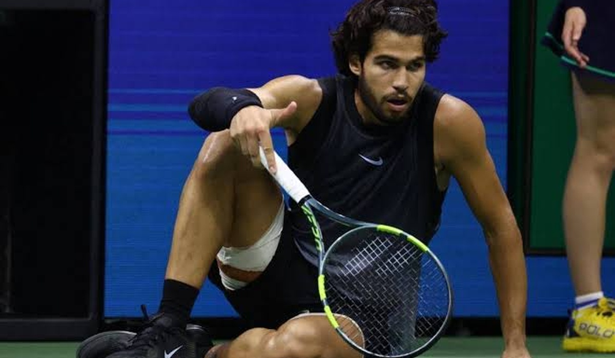 Carlos Alcaraz durante il match degli Us Open contro Ben Shelton