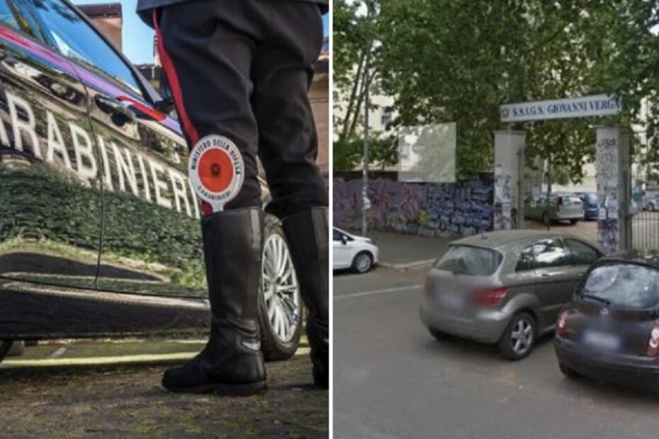La scuola media Giovanni Verga a Centocelle, Roma, dove un 13enne ha aggredito la professoressa