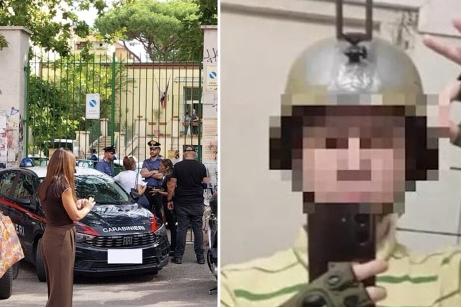 La scuola media Giovanni Verga a Centocelle, dove un compagno di classe ha fermato l’aggressione alla professoressa