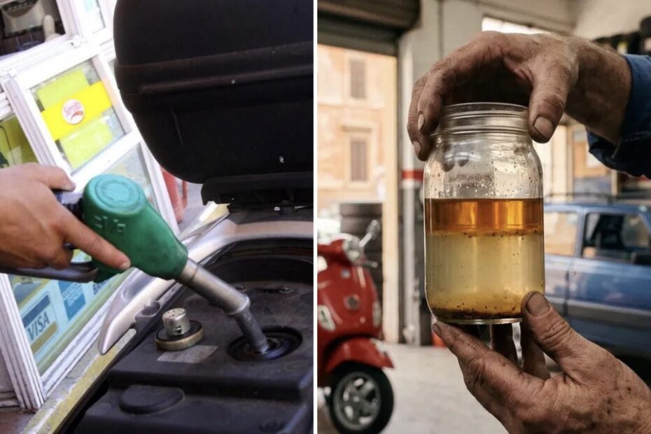 Un meccanico svuota il serbatoio di una moto a Roma e trova acqua e fango al posto della benzina dopo il rifornimento