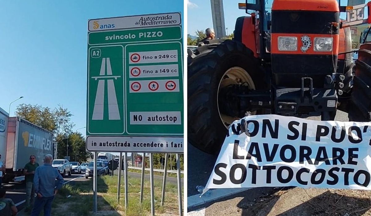 agricoltori la protesta si infiamma a pizzo bloccato lo svincolo dell8217a2 da Urbanpost.it agricoltori la protesta si infiamma a pizzo bloccato lo svincolo dell8217a2