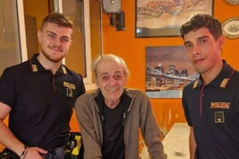 Due agenti della polizia di Stato fanno compagnia a Luigi, 84enne di Pordenone che aveva chiamato il 112 perché si sentiva solo