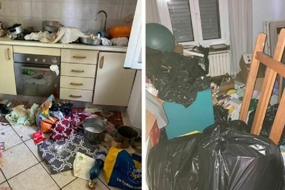 Un appartamento di Filottrano pieno di rifiuti dopo lo sfratto dell'occupante: il proprietario parla di 450 chili di immondizia