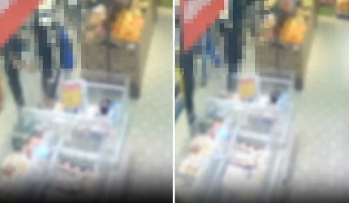 L'ingresso di un supermercato di Modena, dove un gruppo di giovani ha rubato sushi, dolci e alcolici davanti alle telecamere