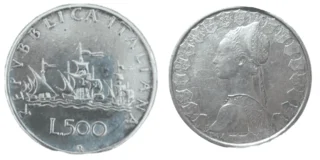 500 lire d'argento anni '60