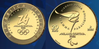 moneta 20€ milano cortina numismatica Italia