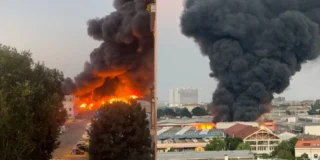 Incendio alla piattaforma ecologica di Novate Milanese, colonna di fumo nero visibile per chilometri