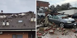 Chivasso devastata da una tromba d’aria: tetti scoperchiati e alberi sradicati